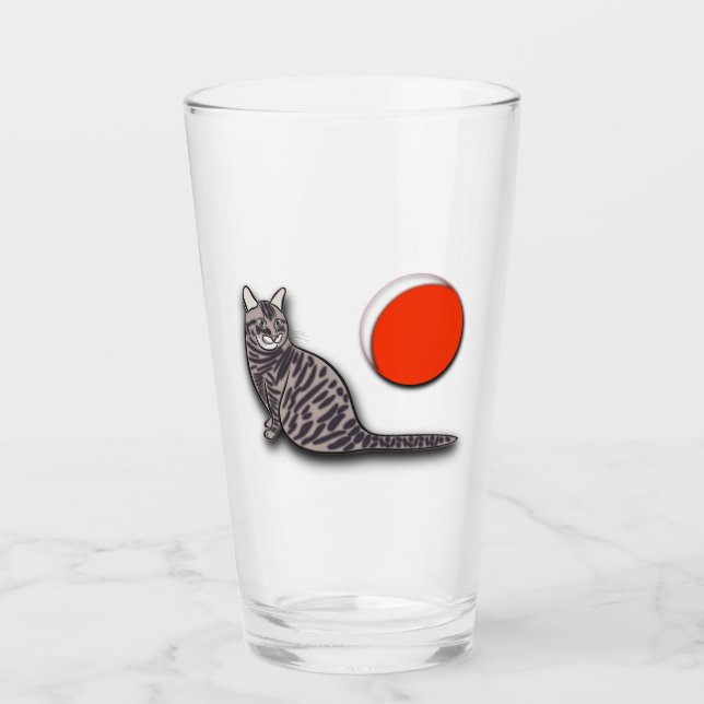 Verre Le chat rencontre la Pleine lune (Devant)