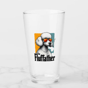 Verre Le Fluffather Caniche Vintage Drôle de Chien Mafia