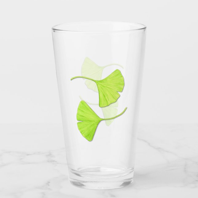 Verre Le Ginkgo part de l'art botanique (Devant)