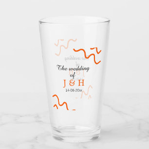 Verre Le mariage d'ajouter nom de couple terre cuite noi