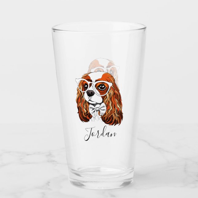 Verre Le portrait cavalier | d'épagneul du Roi Charles (Devant)