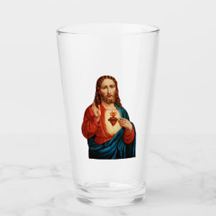 Verre Le Portrait d'Art Fin du Sacré-Cœur de Jésus