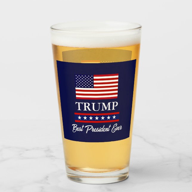VERRE LE PRÉSIDENT DONALD TRUMP MEILLEUR PRÉSIDENT JAMAI (Devant (rempli))