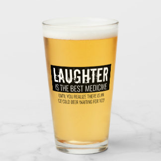 Verre Le rire est la meilleure médecine drôle Motivation