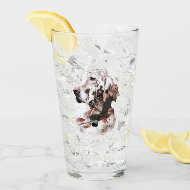 Verre Le Setter anglais, la chasse à la passion (Devant glace)