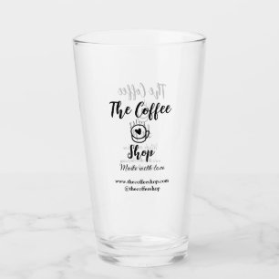 Verre L'entreprise de médias sociaux du café et du site 