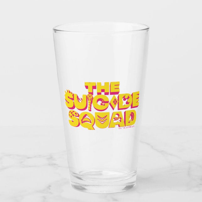 Verre L'équipe du suicide | Logo d'icône de caractère (Devant)