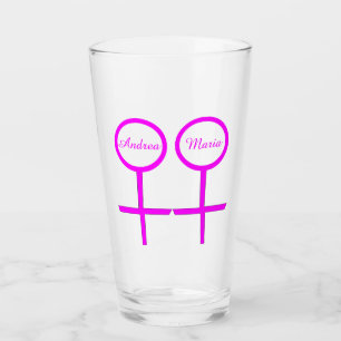 Verre Les amoureux lesbiennes personnalisées