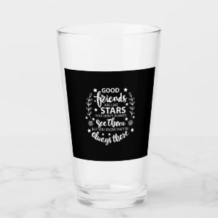 Verre Les Bons Amis Sont Comme Des Étoiles