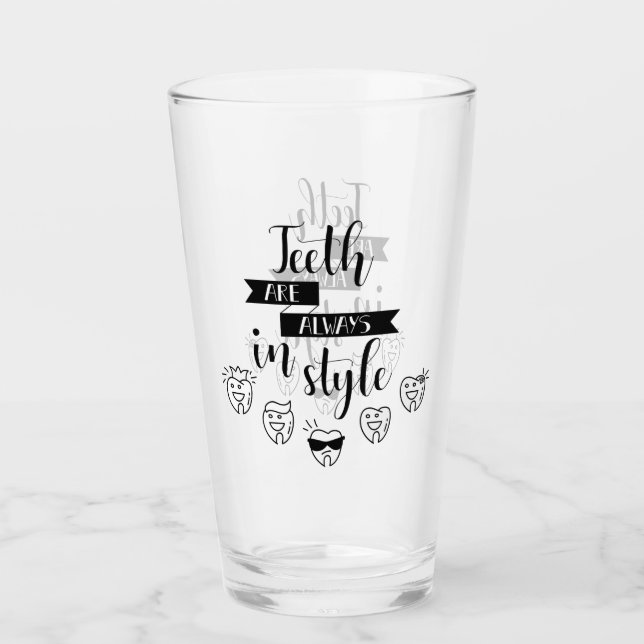 Verre Les dents sont toujours dans le style (Devant)