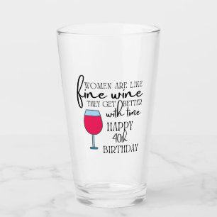 Verre Les femmes sont comme le vin 40e anniversaire de v