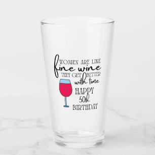 Verre Les femmes sont comme le vin 50e anniversaire verr