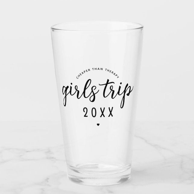 Verre Les Filles Voyage Moins Cher Que La Thérapie Vacan (Devant)