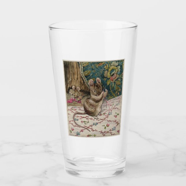 Verre Les souris au travail Threading l'aiguille (Beatri (Devant)