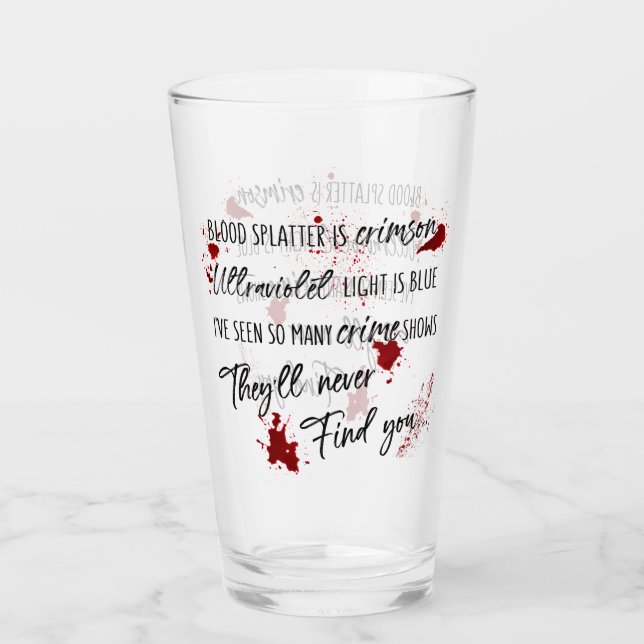 Verre Les Taches De Sang Sont Rouges De Crimes | Mystère (Devant)