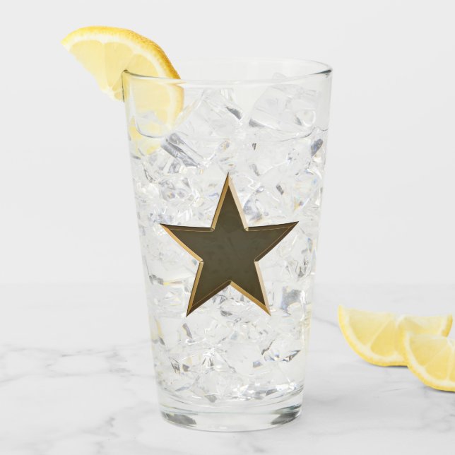 Verre L'étoile d'or de juillet à boire clair (Devant glace)
