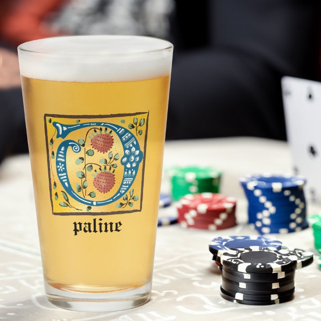 Verre LETTRE Florale Médiévale ÉCLAIRÉE O MONO (Créateur téléchargé)