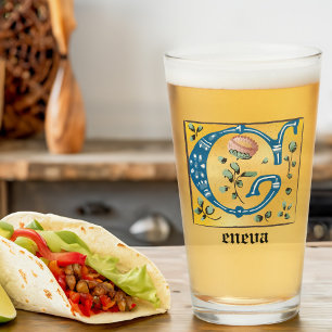 Verre LETTRE MOYENNE Florale Illuminée G MONO