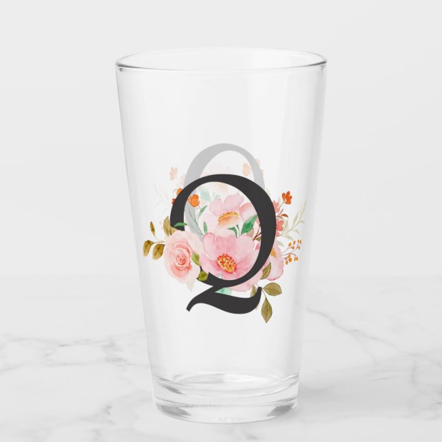 Verre Lettre Q (Devant)