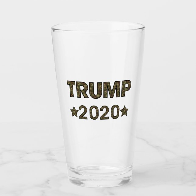 Verre Lettres Camouflage Trump 2020 (Devant)