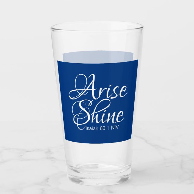 Verre Levez-vous et brillez Foi Nouvel An (Devant)