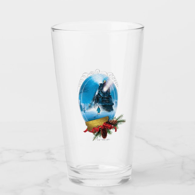 Verre L'Express polaire | Arrivée du train encadré de va (Devant)