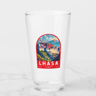Verre Lhasa Tibet Voyage Art Vintage