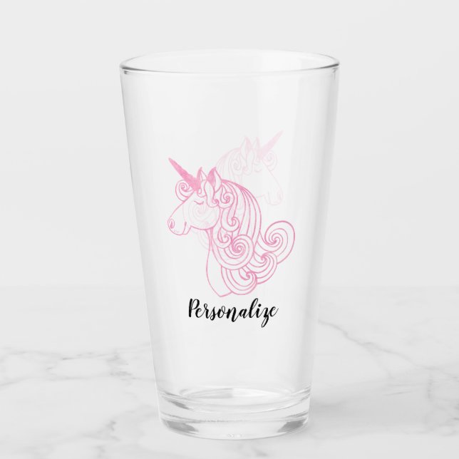 Verre Licorne rose (Devant)