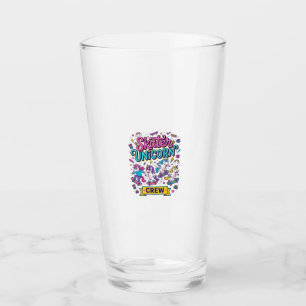 Verre Licorne Skater Licorne Crew Rétro Style Imprimé su