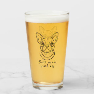 Verre Ligne artistique Bouledogue français. Construit pe