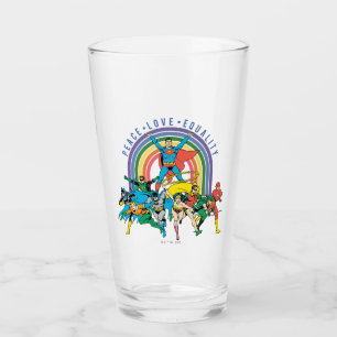 Verre Ligue de la Justice - Paix, Amour, Égalité