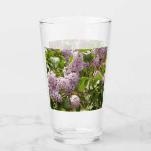 Verre Lilac Bush Belles fleurs de printemps violettes