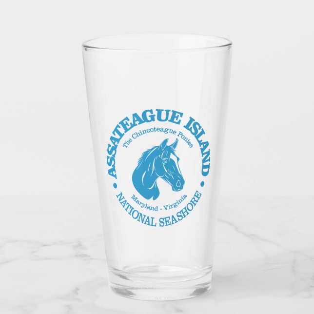 Verre L'île d'Assateague (poney) (Devant)
