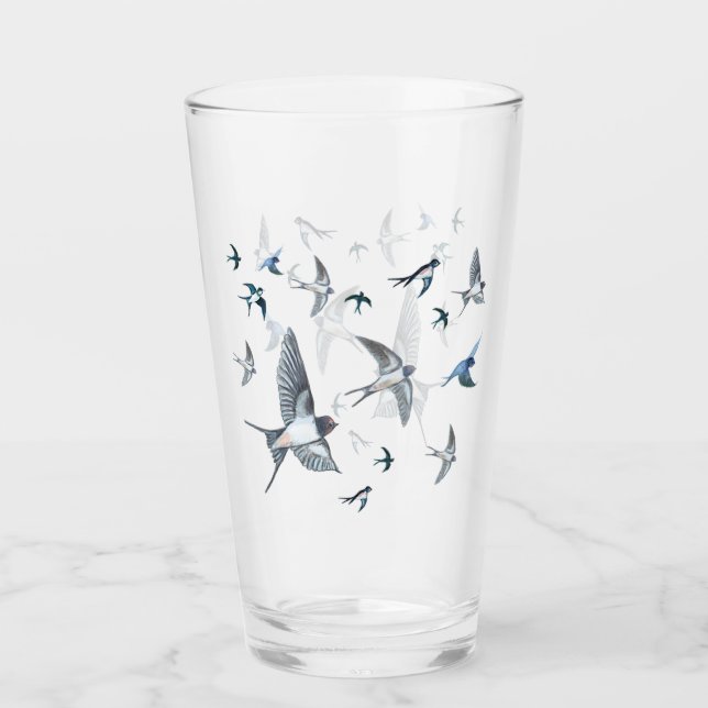 Verre L'Illustration De L'Avalière Volante (Devant)