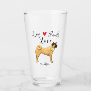Verre Live Laugh Love an Akita