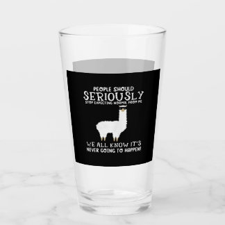 Verre Llama Gift| Les gens devraient sérieusement