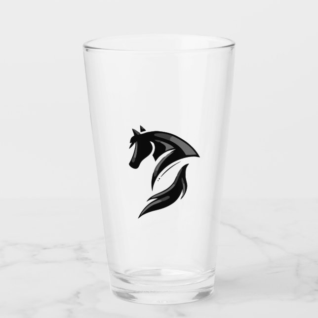 Verre Logo animal de ferme de cheval (Devant)