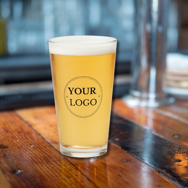 Verre Logo de marque commerciale Bière moderne (Créateur téléchargé)