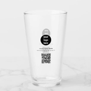 Verre Logo d'entreprise QR Code Moderne Minimaliste