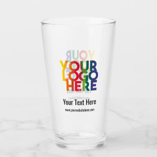 Verre Logo d'entreprise simple blanc
