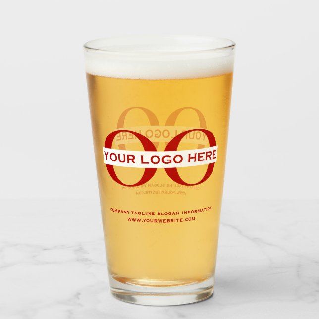 Verre Logo et texte personnalisés (Devant (rempli))