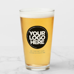 Verre Logo personnalisé et lunettes de bière texte