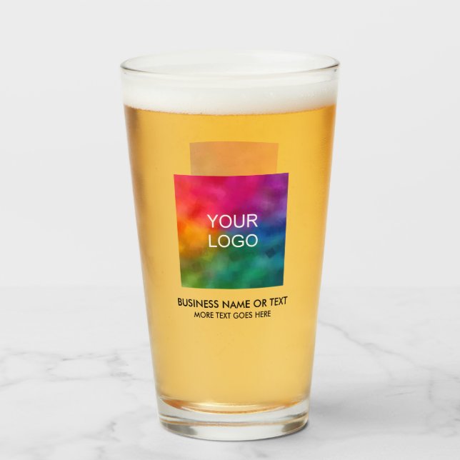 Verre Logo sur mesure pour les petites entreprises (Devant (rempli))
