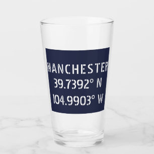 Verre Longitude de la latitude de Manchester