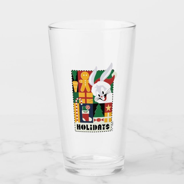 Verre LOONEY TUNES™ BUGS BUNNY™ Holidays Badge (Devant)