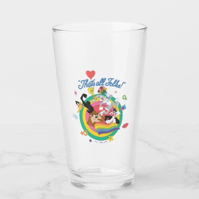 Verre LOONEY TUNES™ - That's All Folks ! Pride Bullseye (Devant)