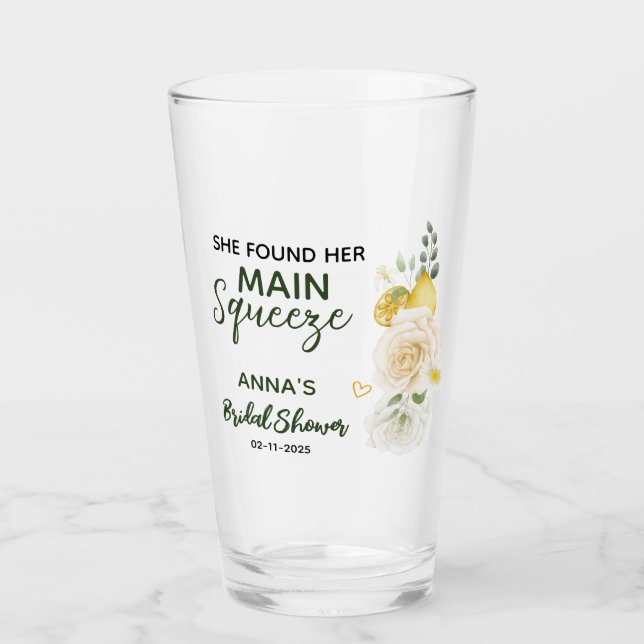 Verre Lundi phare Élégant Fleur de Citron Mariage (Devant)