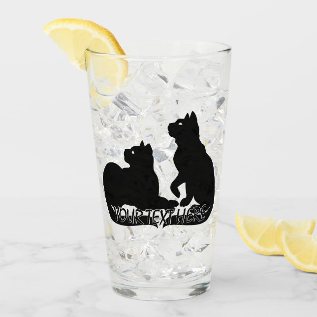 Verre Lunettes d'Amoureux des chats personnalisées (Devant glace)