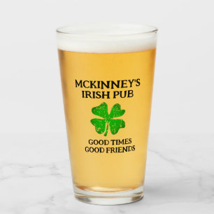 Verre Lunettes de bière de pub irlandais Custom St Patri