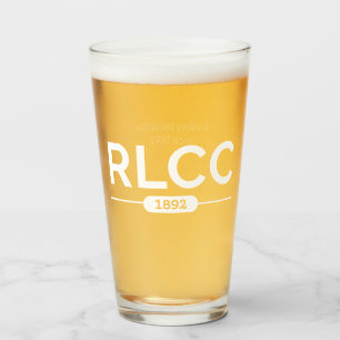 Verre Lunettes de pinte de logo RLCC - Blanc